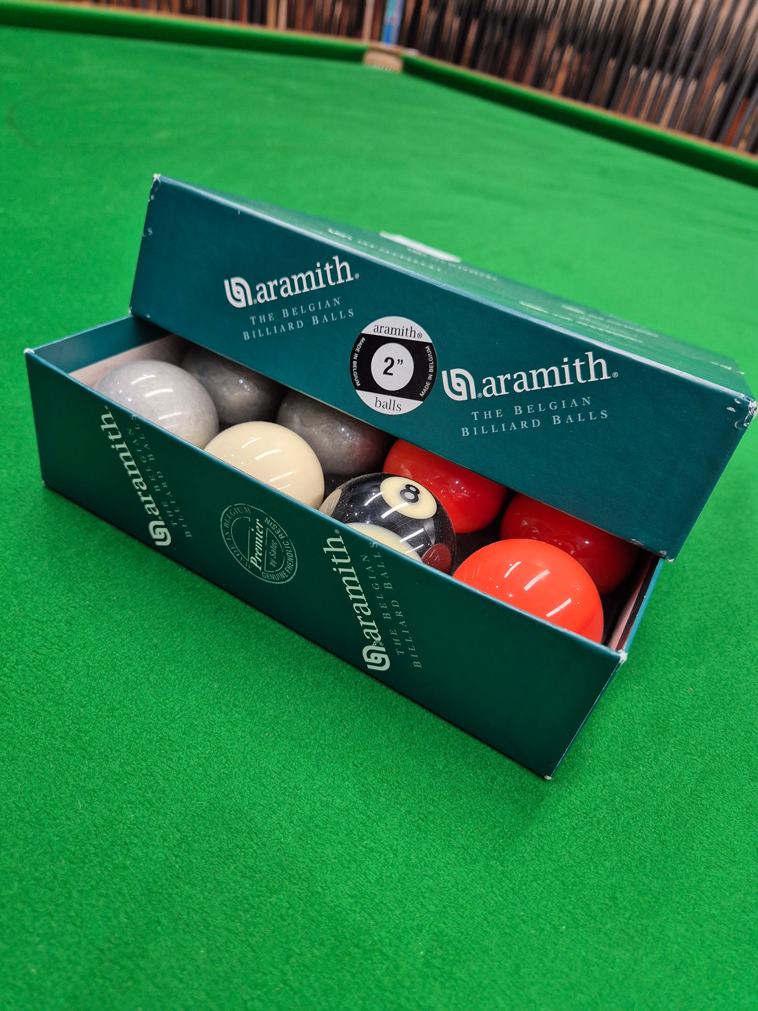 Aramith Premier 2" Pool Balls - Orange & Silver