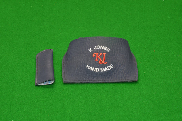 Chalk Pouch & Tip Protector Set Dark Blue (Leather)