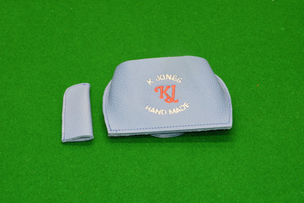 Chalk Pouch & Tip Protector Set Light Blue (Leather)