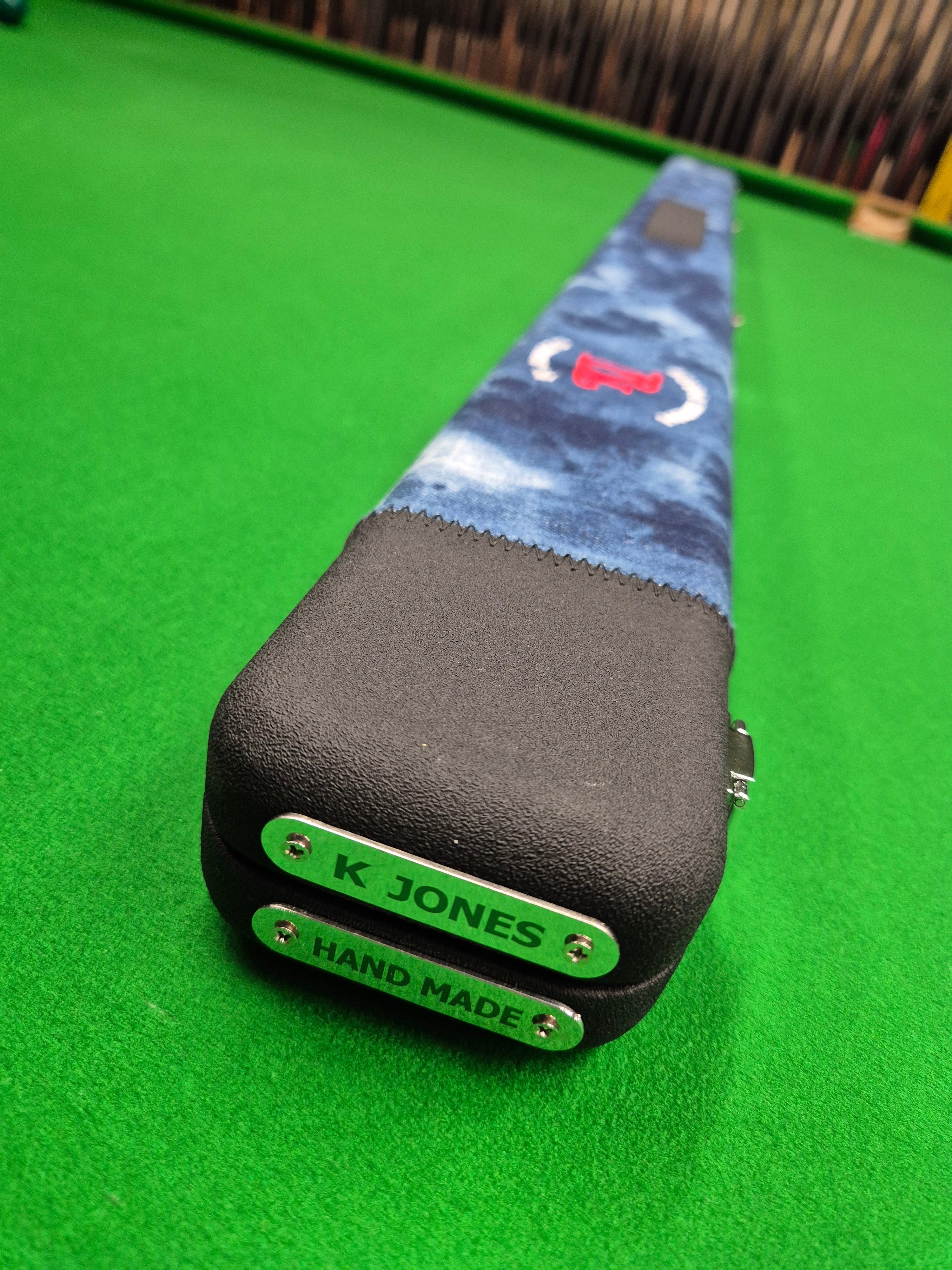 3/4 2 Slot Synthetic Leather & Blue Denim KJS03