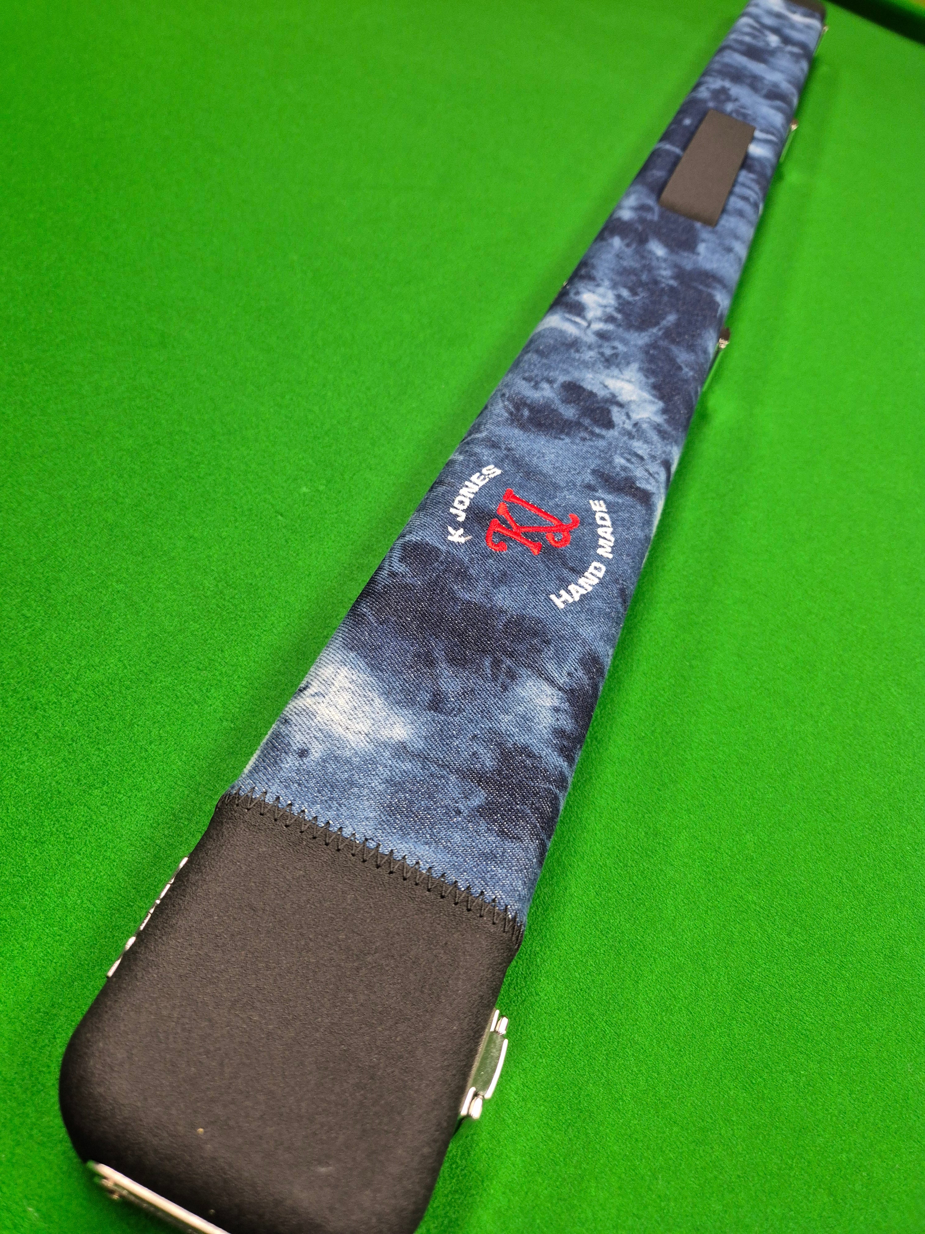 3/4 2 Slot Synthetic Leather & Blue Denim KJS03