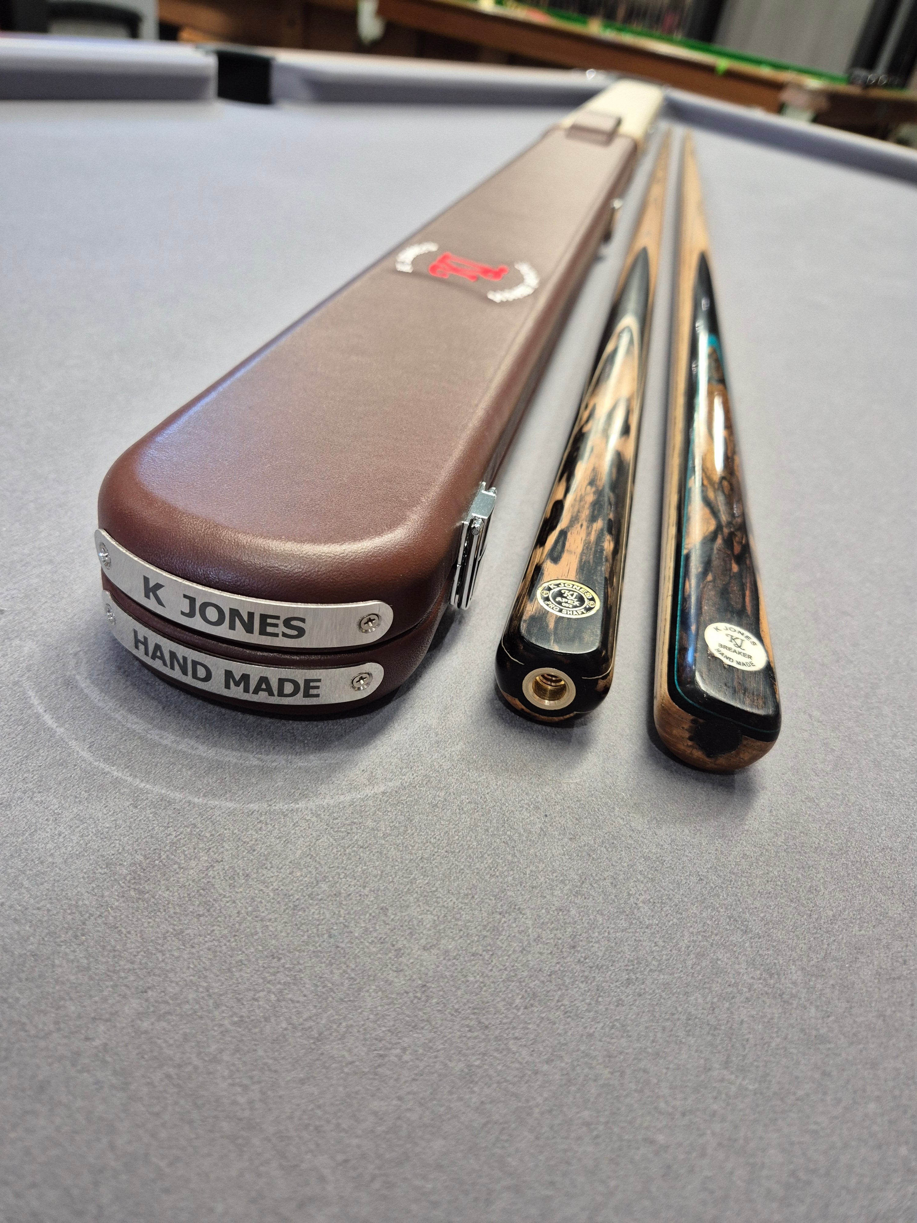 KJ Pool Cue & Break Cue Set with Leather Case