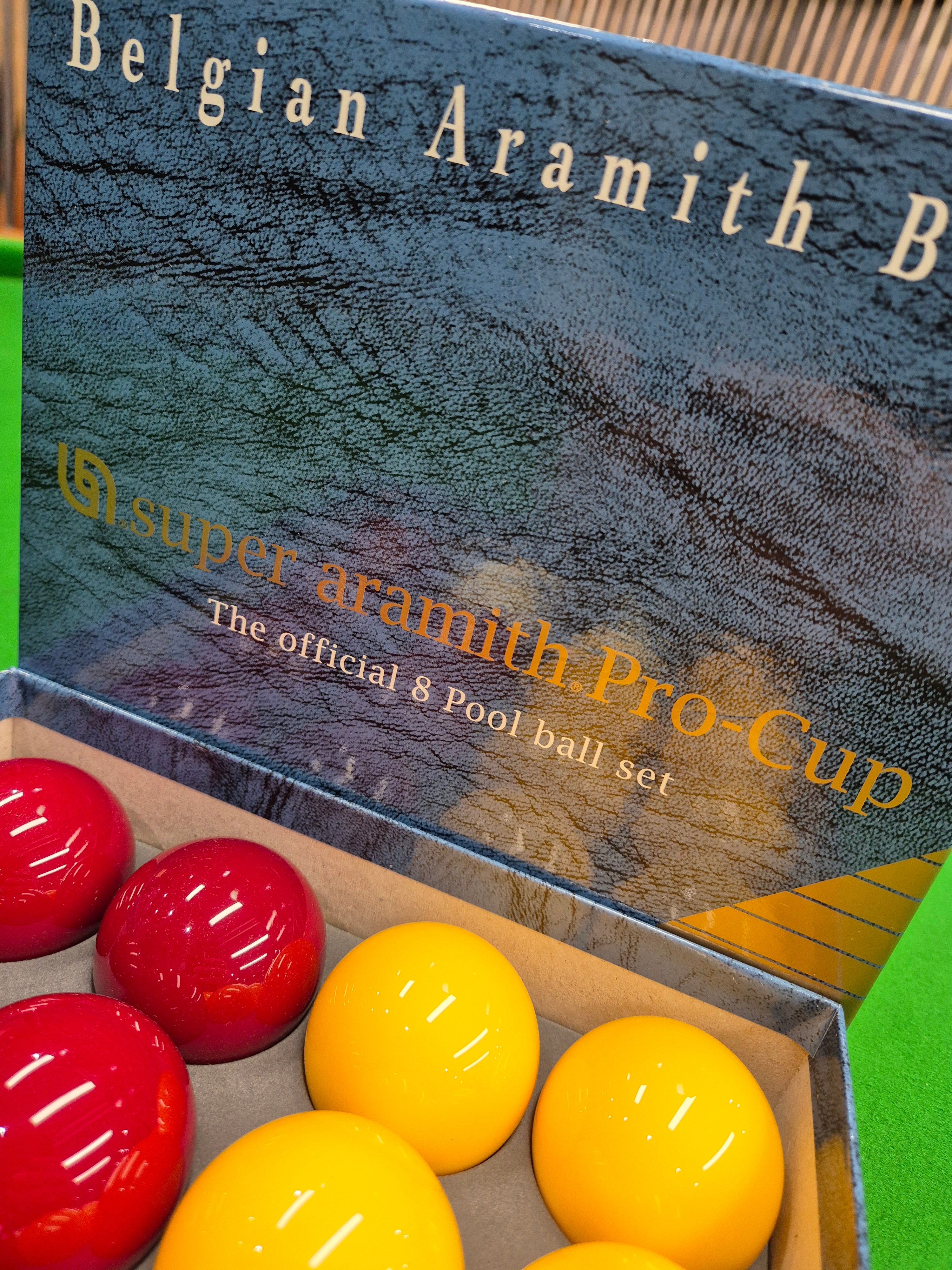 Super Aramith Pro Cup 2" Pool Balls - Red & Yellow