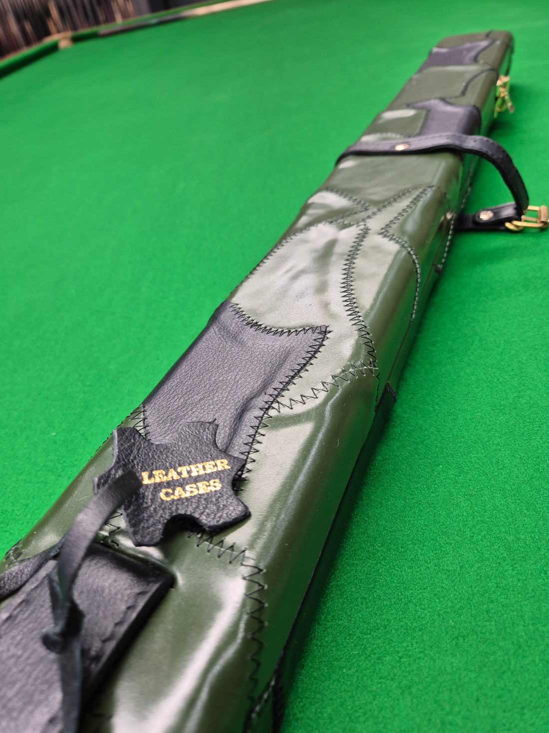 1 Piece 2 Slot Genuine Patchwork Leather