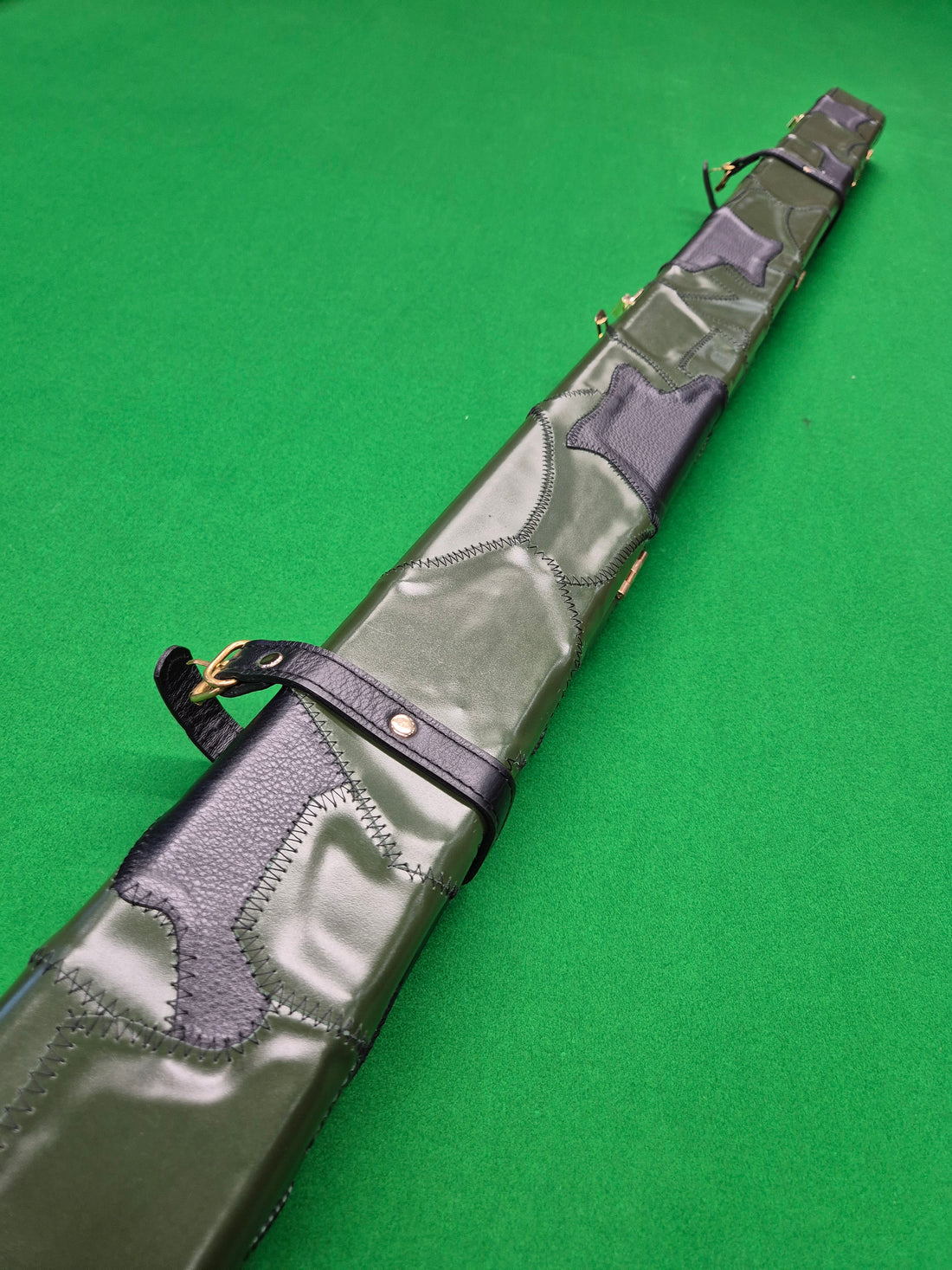 1 Piece 2 Slot Genuine Patchwork Leather