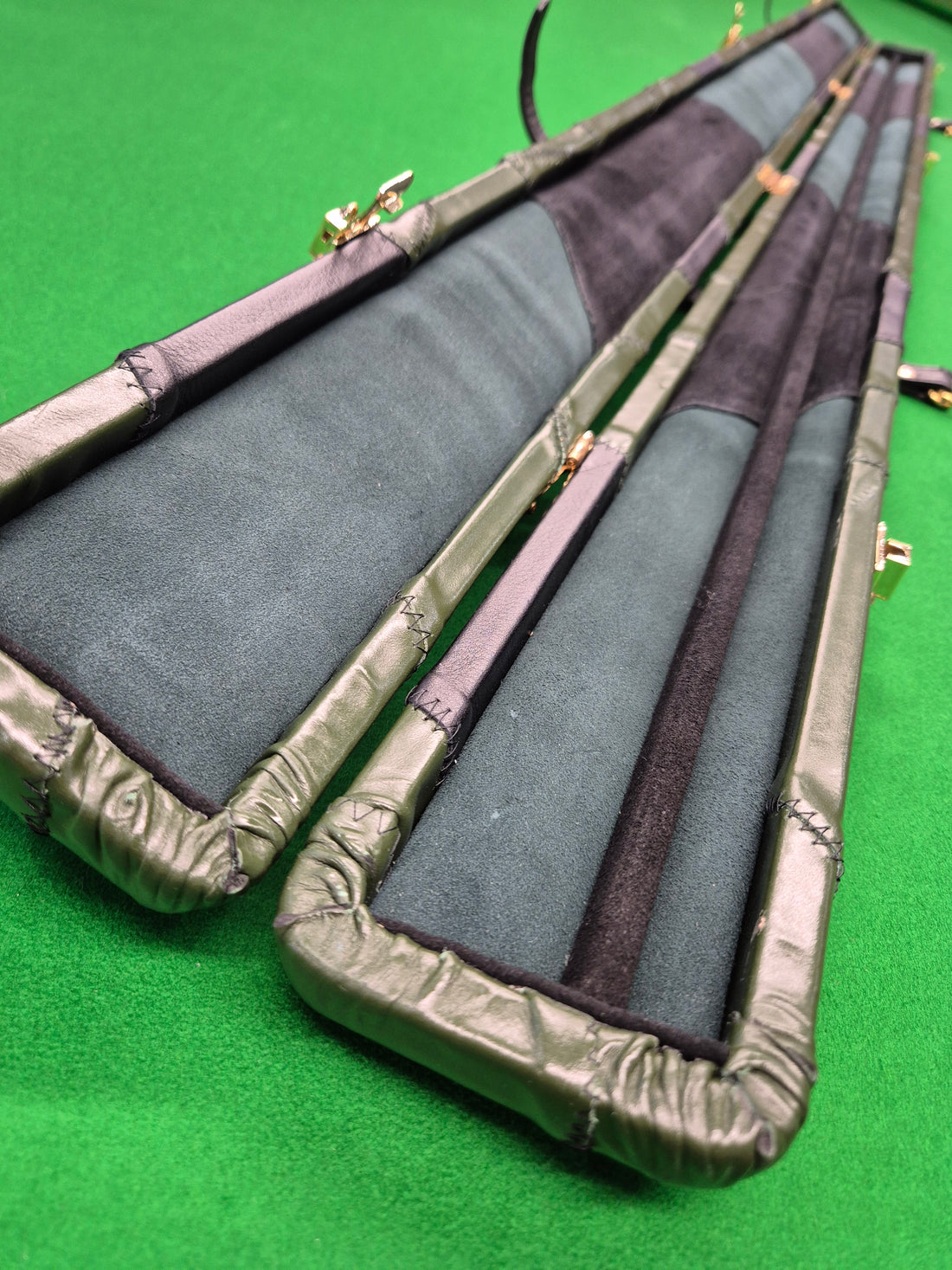 1 Piece 2 Slot Genuine Patchwork Leather