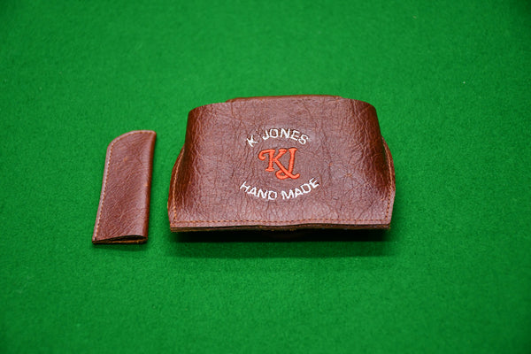 Chalk Pouch & Tip Protector Set Dark Brown (Leather)