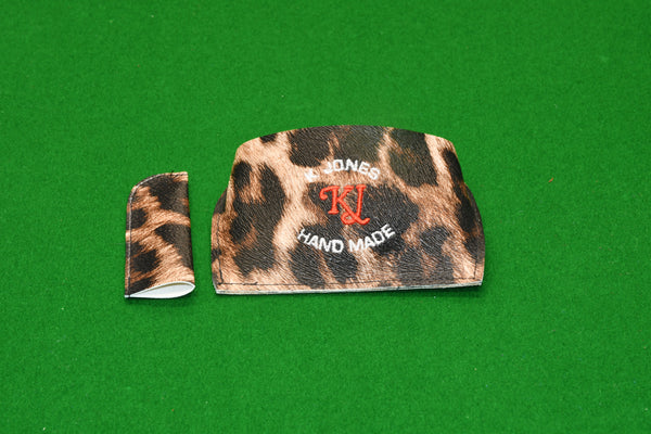 Chalk Pouch & Tip Protector Set Leopard (Leatherette)