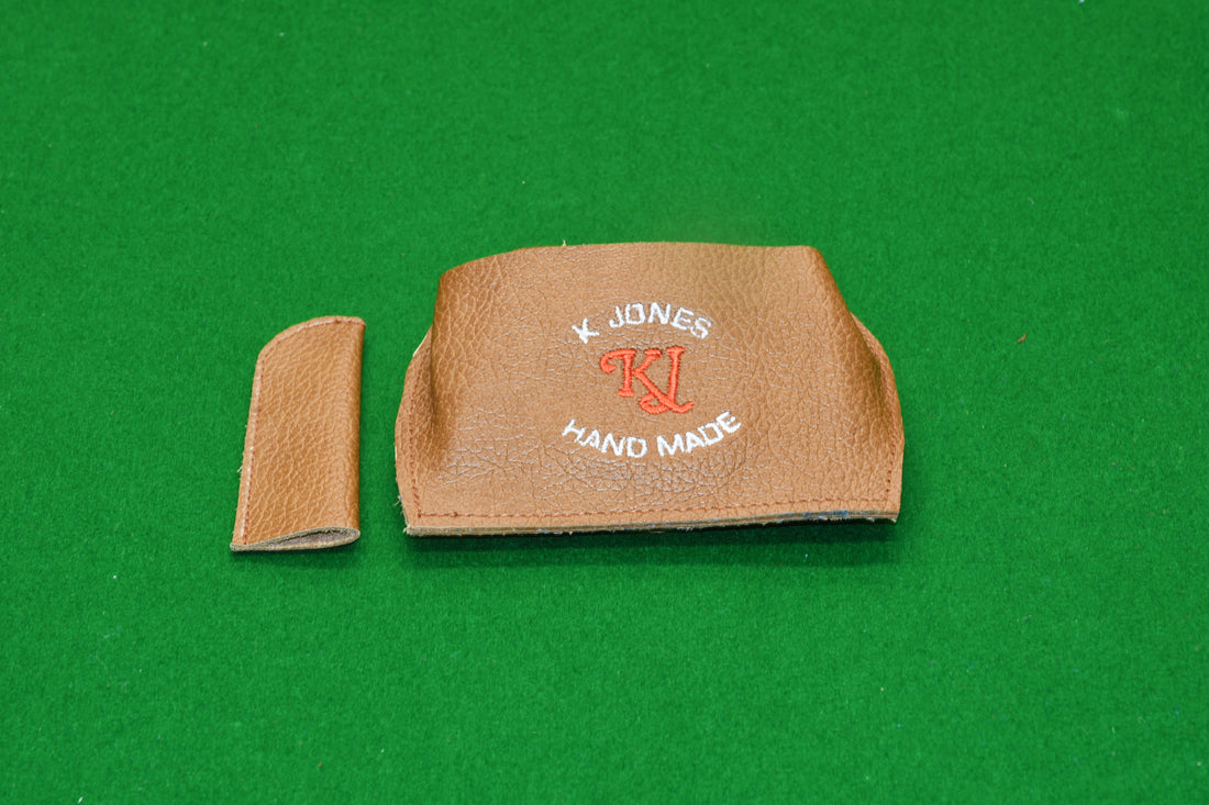 Chalk Pouch & Tip Protector Set Light Brown (Leather)