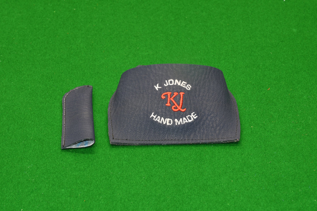 Chalk Pouch & Tip Protector Set Dark Blue (Leather)