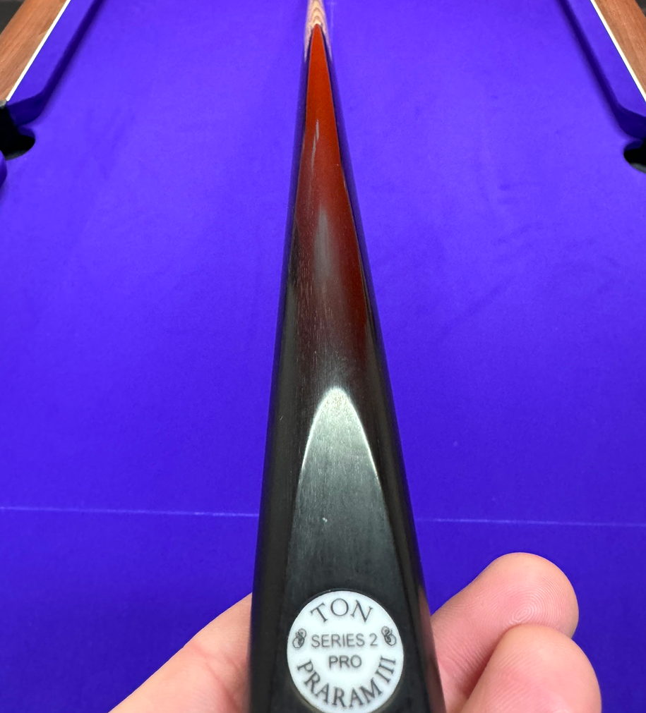 M Saraburi Full Shaft Birdseye Maple 58.25”, 17.7oz, 8.8mm Titanium Cue