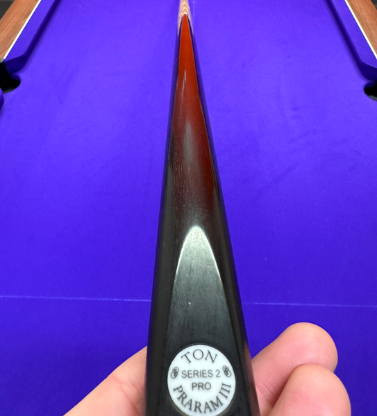 M Saraburi Full Shaft Birdseye Maple 58.25”, 17.7oz, 8.8mm Titanium Cue