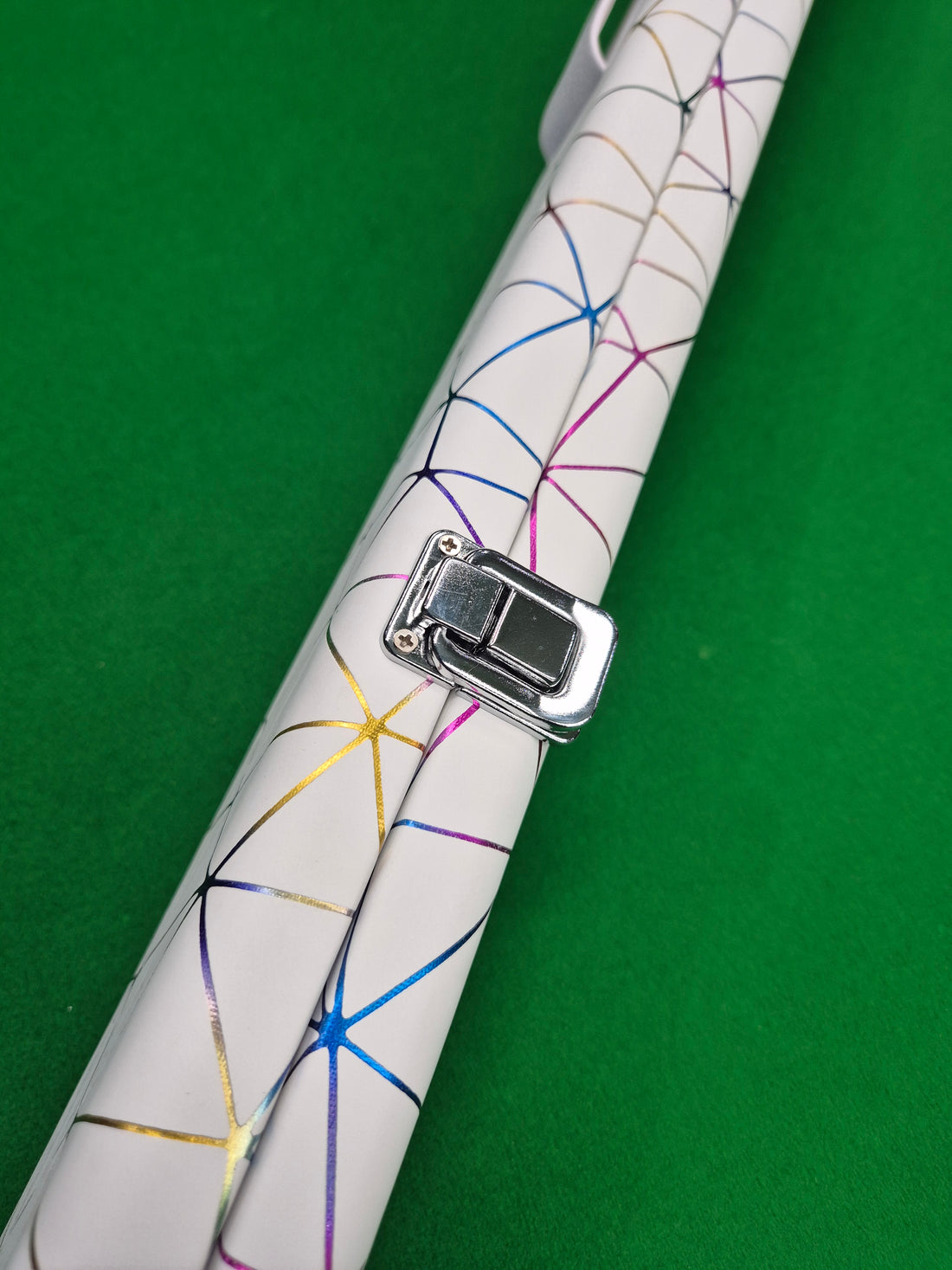 1 Piece 2 Slot Synthetic Leather White Geo  [1KJS23]