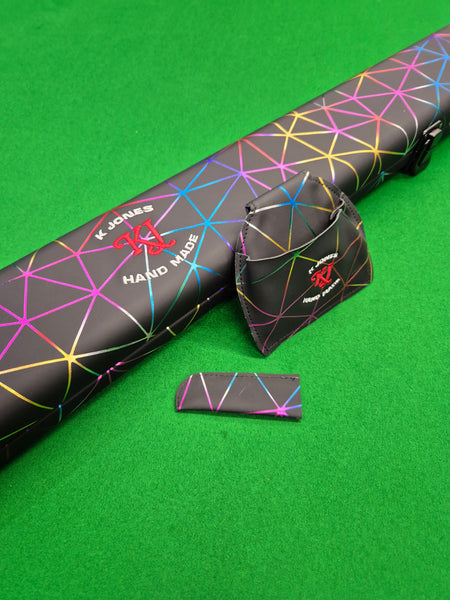 1 Piece 2 Slot Synthetic Leather Case Matching Chalk Pouch & Tip Protector [KJS08]