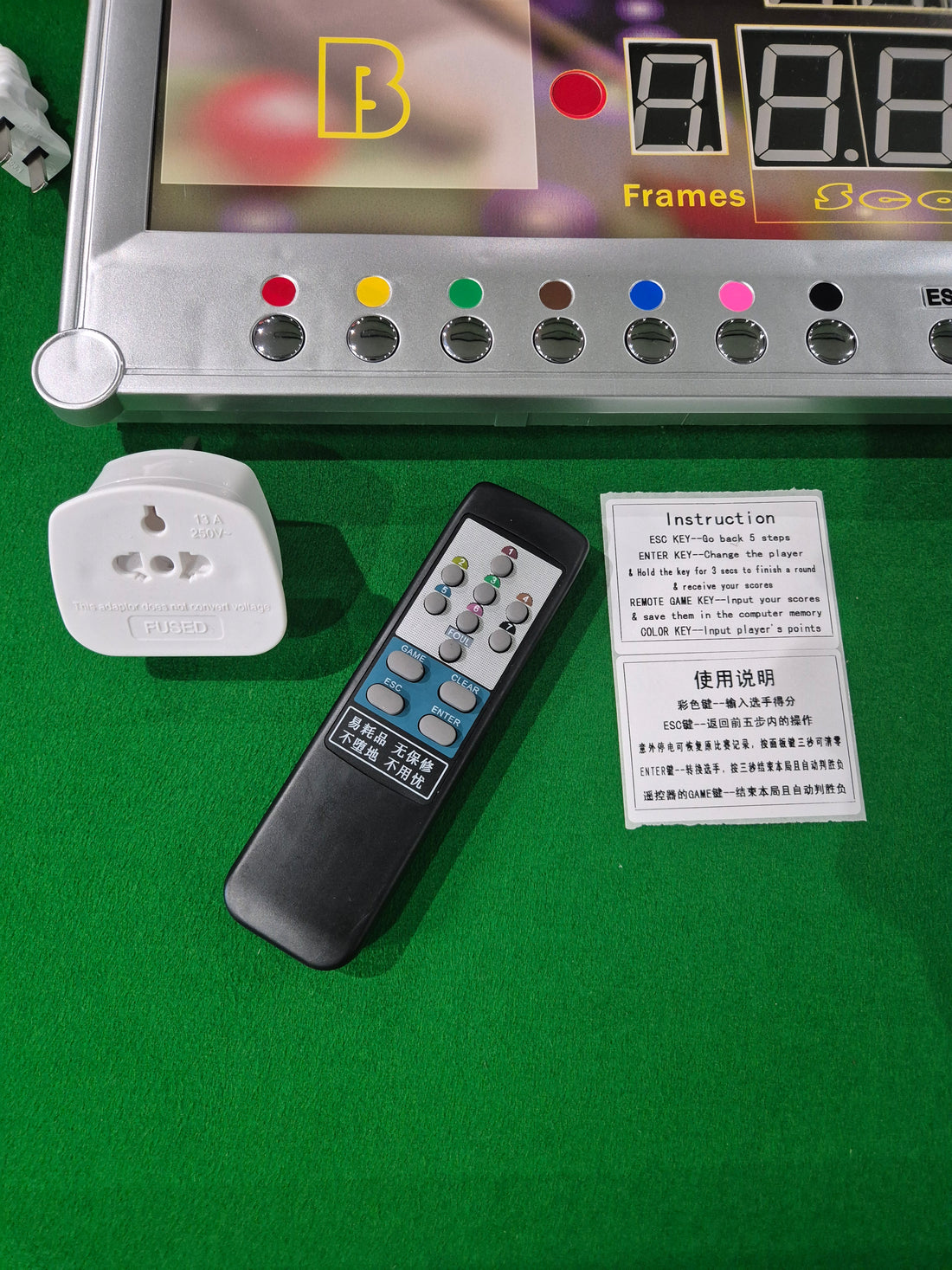 Snooker & Pool Billiard Electronic Scoreboard Counter with Wireless Remote control