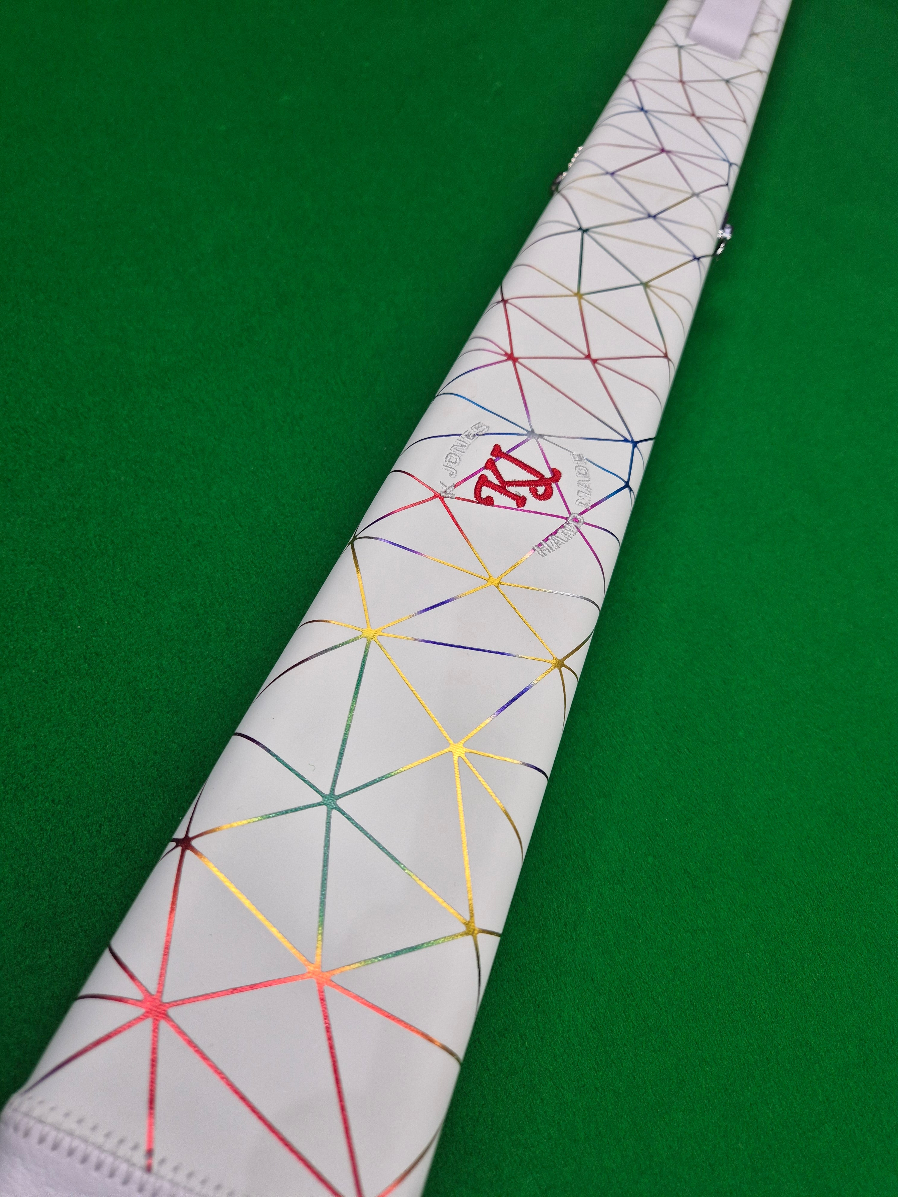 1 Piece 2 Slot Synthetic Leather White Geo  [1KJS23]