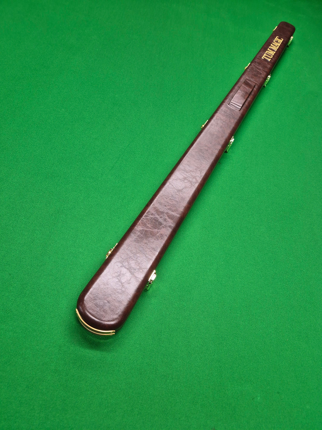 1 Piece 2 Slot Synthetic Leather Professional Dark Brown [TMCC2]