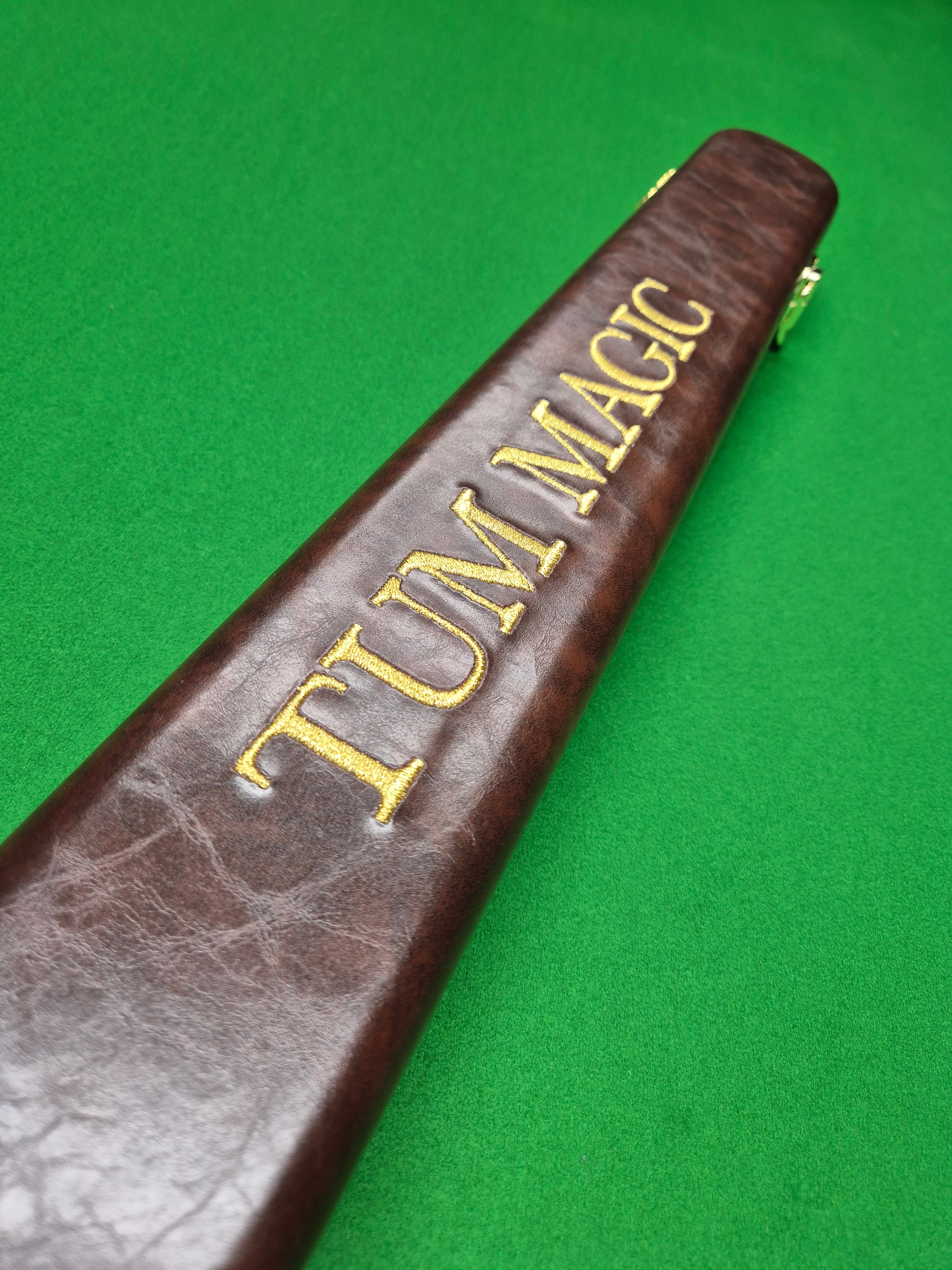1 Piece 2 Slot Synthetic Leather Professional Dark Brown [TMCC2]